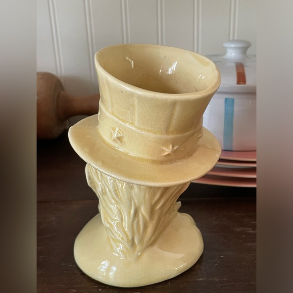 Vintage Kitschy Uncle Sam Yellow Ceramic Planter🇺🇸❤️ - Picture 12 of 13